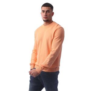 Boss Mens Crew Neck Regular Casual Sweater Top / Pastel Orange